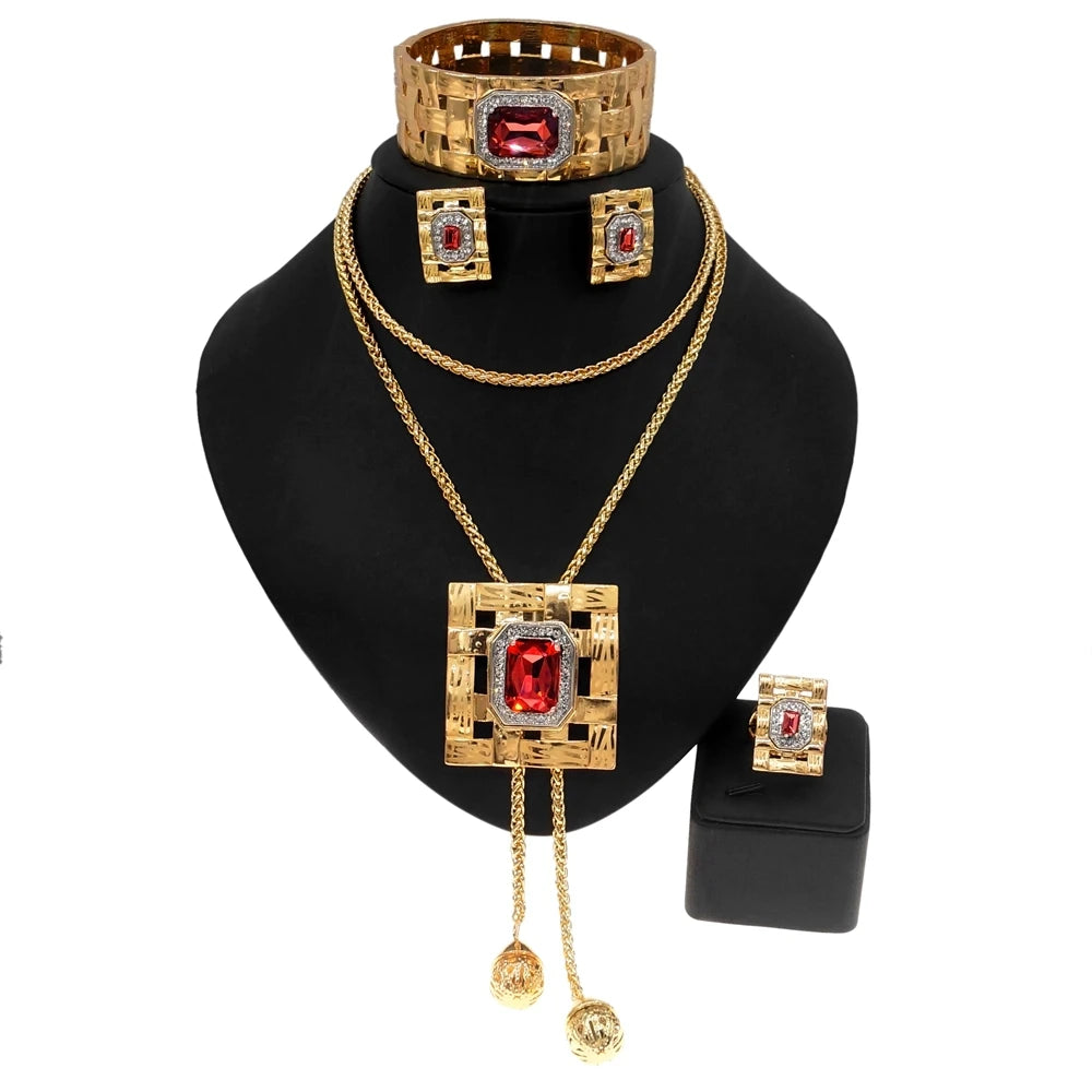 Explore our exquisite collection of costume jewelry inspired by African fashion, featuring stunning jewelry sets, long necklaces, and luxurious Dubai jewelry pieces.