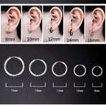 Women/Man Stainless Steel Small Hoops Earring Piercing Ear Cartilage Tragus Simple Thin Circle Anti-allergic Ear Buckle
