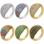 2025 NEW creative gold color Ring For Women rainbow rings women Finger Rings Fashion jewelry wholesale VJ77