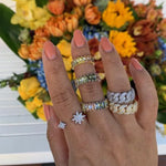 Star ring for girl women open adjusted size fashion trendy jewelry