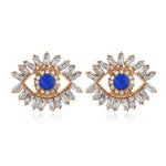 Fashion-forward and flashy, these Geometric Rhinestone Evil Eye Statement Earrings offer beauty and style. Perfect for any look, these stunning earrings are crafted for women, making sure you dazzle wherever you go!