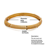 4Pcs/lot 24K Dubai Gold Color Bracelet Bangles For women Wife African Bridal Wedding Gifts Party Africa Bracelet Jewelry