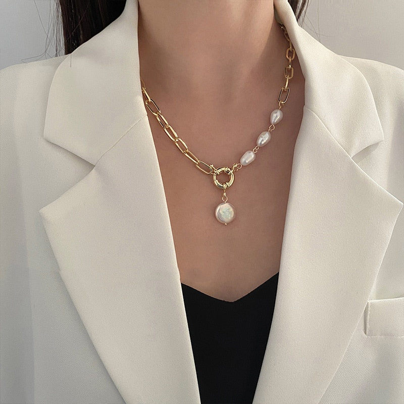 Magnificently crafted, this Round Choker Necklace is made from Alloy and Pearls. The perfect addition to any wardrobe, this Necklace adds an exquisite touch to any ensemble and is sure to make heads turn! Seize this beautiful item today to add a unique fashion statement to your look.
