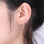 Women/Man Stainless Steel Small Hoops Earring Piercing Ear Cartilage Tragus Simple Thin Circle Anti-allergic Ear Buckle