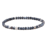 This set includes three Tibetan Buddha rope chain bracelets with blue natural stone beads, perfect for men.