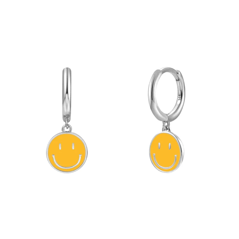  Gold Filled Hoop Drop Earrings Set for Women Ear Cuff Blue Zircon Enamel Dangle Earrings 2023 Fashion Jewelry Wholesale