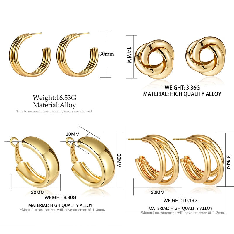 Golden Big Hoop Earrings