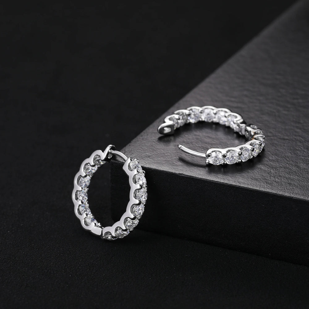 Classic Clip Earrings For Women S925 Sterling Silver  Moissanite Earring Fine Jewelry