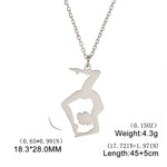 Rhythmic Gymnastics Necklace Women Trend 2025 Gymnast Stainless Steel Jewelry BFF Dancer Girl Sport Accessories Mother Day Gift