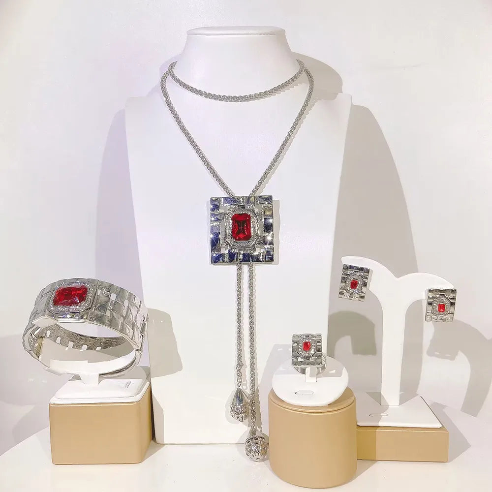 Explore our exquisite collection of costume jewelry inspired by African fashion, featuring stunning jewelry sets, long necklaces, and luxurious Dubai jewelry pieces.