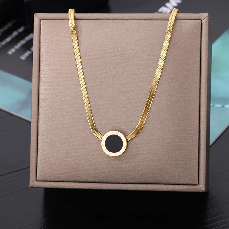 This necklace features a multilayer chain with a pendant in the shape of a star, moon, and butterfly. It is made of stainless steel and is designed as a choker necklace. It is a perfect accessory for women's wedding attire .