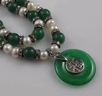 Unique Pearls jewellery Store Green Jades Natural Freshwater Cultured Choker Necklace For Girl Real Pearl Necklace Earrings