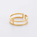 2025 Trend Cross Ring Gold Color Open Finger Rings for Women Christian Jesus Stainless Steel Jewelry Friends Gifts New