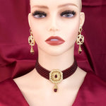 Algeria Beads Choker Necklace String Neck Chain Square Earring For Women Morocco Caftan Jewelry Arabic Bridal Bijoux