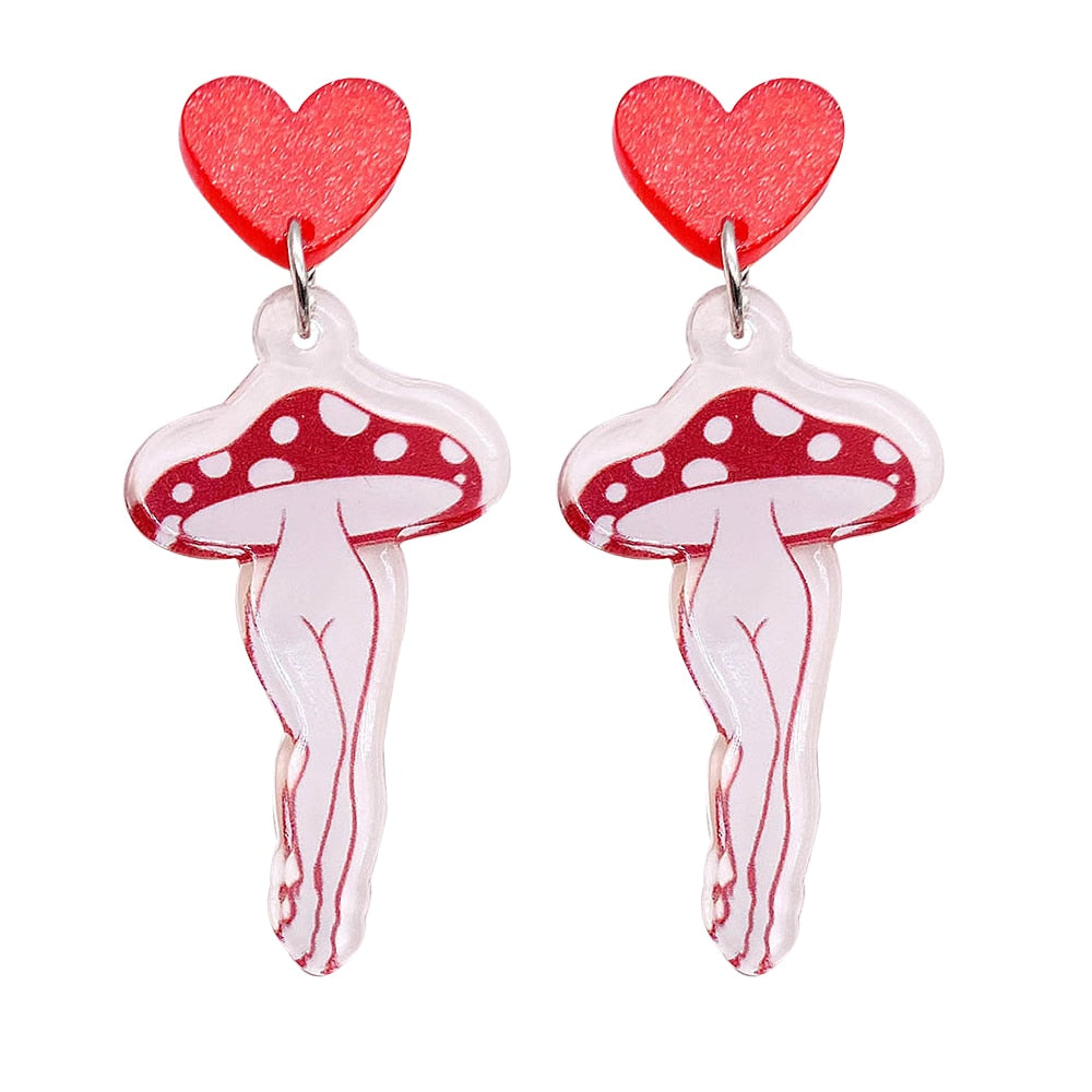 Vintage Mushroom Shaped Earrings