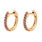  Gold Filled Hoop Drop Earrings Set for Women Ear Cuff Blue Zircon Enamel Dangle Earrings 2023 Fashion Jewelry Wholesale