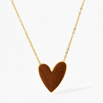 18K Gold PVD Plated Stainless Steel Colorful Enamel Heart Necklace Earring Set For Women Spring Summer Jewelry  Waterproof