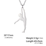 Rhythmic Gymnastics Necklace Women Trend 2025 Gymnast Stainless Steel Jewelry BFF Dancer Girl Sport Accessories Mother Day Gift