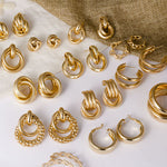 Golden Big Hoop Earrings