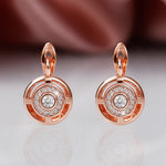 Huitan Unique Design Women's Earrings Rose Gold Color/Silver Color Luxury Bridal Wedding Earrings High Quality Jewelry Drop Ship