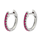  Gold Filled Hoop Drop Earrings Set for Women Ear Cuff Blue Zircon Enamel Dangle Earrings 2023 Fashion Jewelry Wholesale