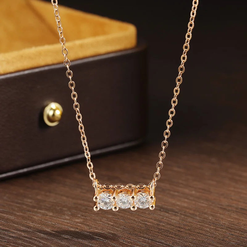 Discover our exquisite collection of GRA certified VVS1 Moissanite pendant necklaces, specially designed for women. Crafted with precision, these necklaces are made from 925 sterling silver and adorned with a beautiful rose gold finish. Perfect for weddings or any special occasion, our fine jewelry pieces are sure to make a lasting impression.