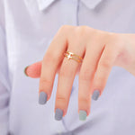 2025 Trend Cross Ring Gold Color Open Finger Rings for Women Christian Jesus Stainless Steel Jewelry Friends Gifts New