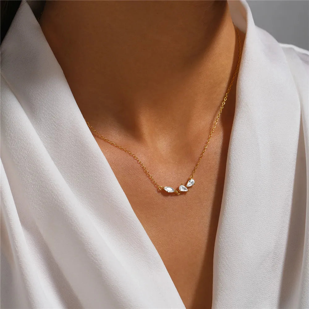 S925 Sterling Silver  Gold Cross Zircon Pendant Necklaces For Women Girls Necklace Chains Jewelry Gifts Collares подвеска