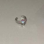 1 Pc Fashion Exquisite Flower Daisy Luxury Plant Opening Leaf Copper Gold Color Adjustable Ring Women Daily Party Gift Jewelry