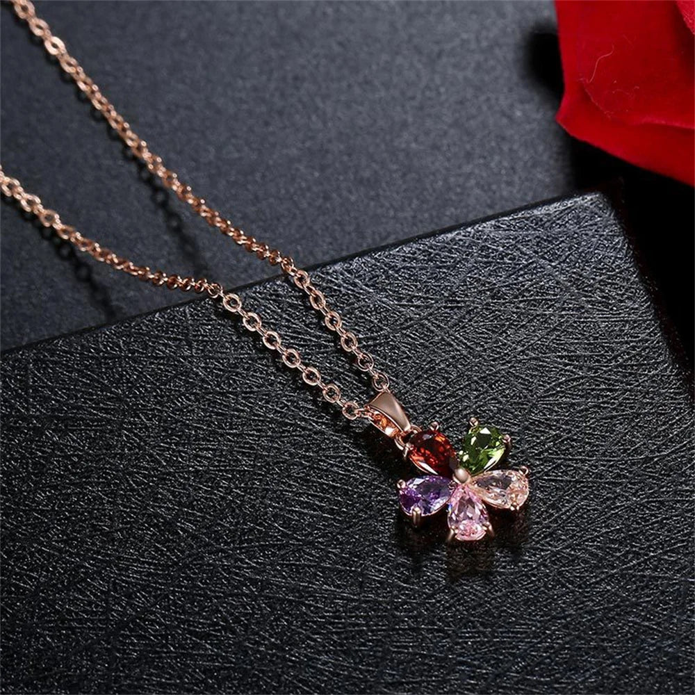 Stainless Steel Imitation Pearl Pendant Necklace Fashion Chain Jewelry for Women Gifts