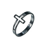 2025 Trend Cross Ring Gold Color Open Finger Rings for Women Christian Jesus Stainless Steel Jewelry Friends Gifts New