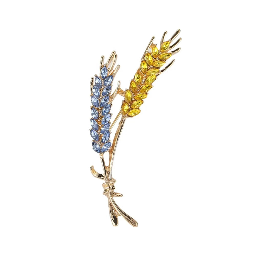 Elevate your style with these exquisite Korean fashion-inspired women's brooches. Crafted with attention to detail, these lapel pins feature a stunning 3-color rhinestone design resembling an ear of wheat. Perfect for adding a touch of luxury to your clothing, these jewelry accessories are a must-have for any fashion enthusiast.