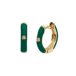  Gold Filled Hoop Drop Earrings Set for Women Ear Cuff Blue Zircon Enamel Dangle Earrings 2023 Fashion Jewelry Wholesale