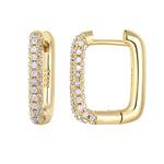  Gold Filled Hoop Drop Earrings Set for Women Ear Cuff Blue Zircon Enamel Dangle Earrings 2023 Fashion Jewelry Wholesale