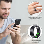 Fashion Smart Ring Health Tracker for Heart Rate Temperature Sleep Step Counting Body Temperature Monitoring Smart Finger Ring