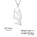 Rhythmic Gymnastics Necklace Women Trend 2025 Gymnast Stainless Steel Jewelry BFF Dancer Girl Sport Accessories Mother Day Gift