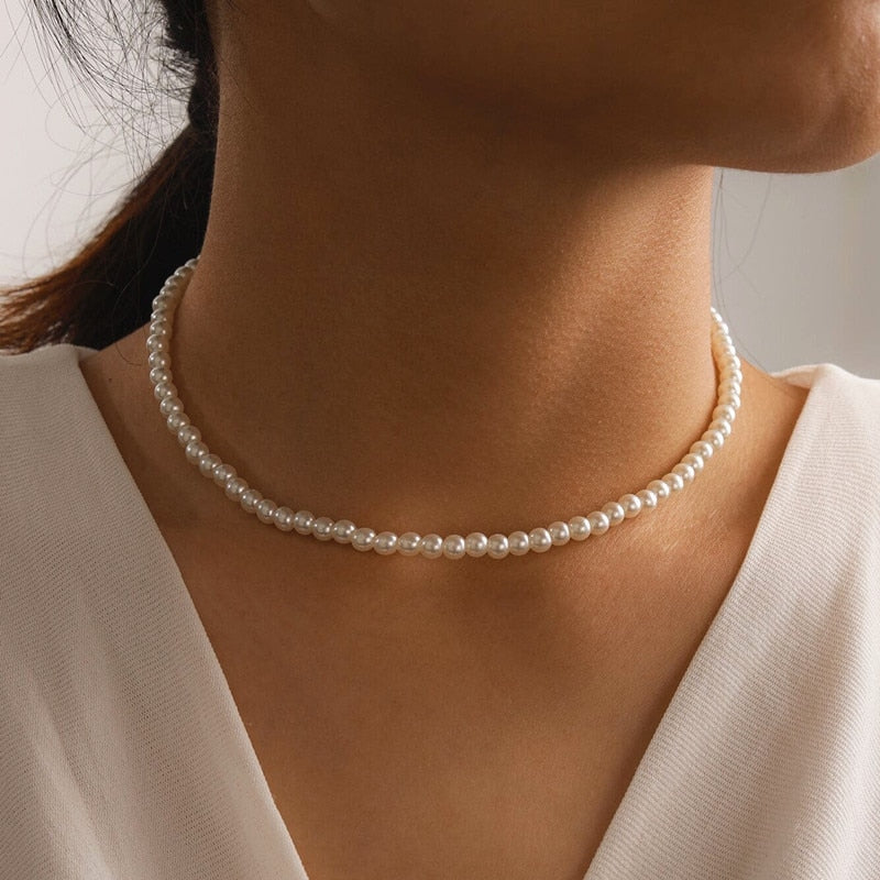 Elegant Jewelry Wedding Big Pearl Necklace