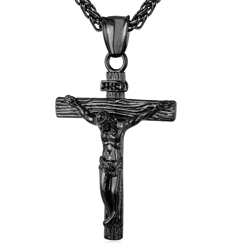 INRI Crucifix Jesus Piece Cross Necklace