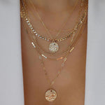 Bohemia Multilayer Moon Gold Color Pendant Necklace