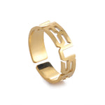 2025 Trend Cross Ring Gold Color Open Finger Rings for Women Christian Jesus Stainless Steel Jewelry Friends Gifts New