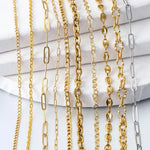 2Meters/1Meter Stainless Steel Chain High Quality Gold Color Chains for Bracelet Necklace Jewelry Making DIY Findings