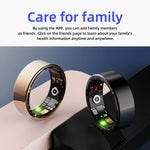 Fashion Smart Ring 2024 stainless steel Waterproof Finger Rings Mens Womens Heart Rate Blood Oxygen Sleep Health Monitor