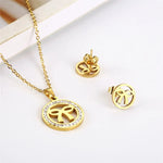 Heart Necklace Earrings Set Stainless Steel Jewelry Set Hert Lock Jewelry Sets Charm Simple Fashion Jewelry Gift chain