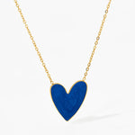 18K Gold PVD Plated Stainless Steel Colorful Enamel Heart Necklace Earring Set For Women Spring Summer Jewelry  Waterproof