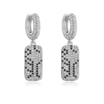 Leopard Print hoop Earrings rings necklace Fashion black white Cubic Zirconia women Geometric Jewelry set