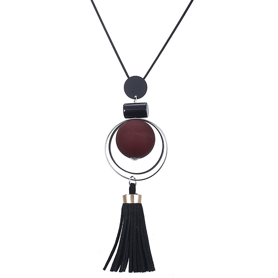 Casual Tassel Pendant Necklace