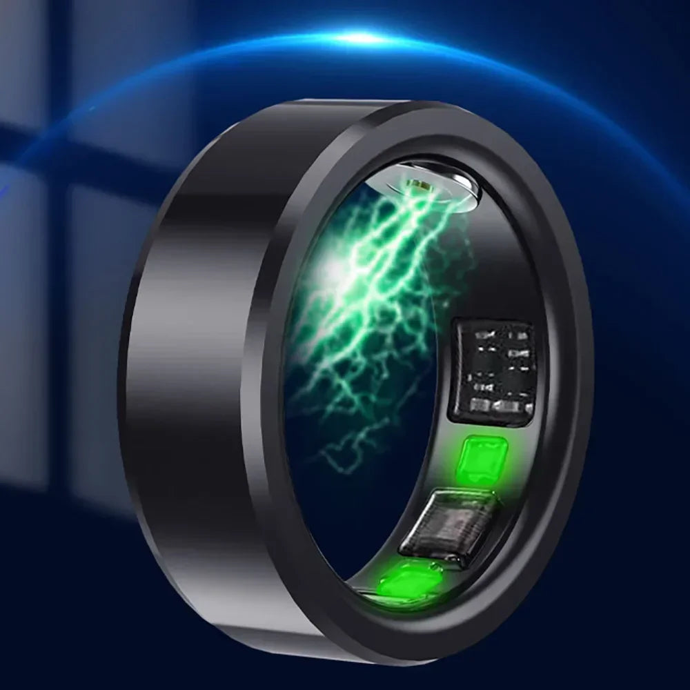 Fashion Smart Ring Health Tracker for Heart Rate Temperature Sleep Step Counting Body Temperature Monitoring Smart Finger Ring
