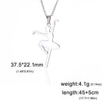 Rhythmic Gymnastics Necklace Women Trend 2025 Gymnast Stainless Steel Jewelry BFF Dancer Girl Sport Accessories Mother Day Gift