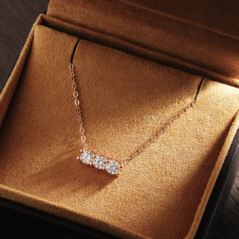 Discover our exquisite collection of GRA certified VVS1 Moissanite pendant necklaces, specially designed for women. Crafted with precision, these necklaces are made from 925 sterling silver and adorned with a beautiful rose gold finish. Perfect for weddings or any special occasion, our fine jewelry pieces are sure to make a lasting impression.