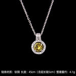 High Grade Round Zircon Jewelry Set Trendy Popular Stainless Steel Pendant Necklace Stud Earrings Party Gifts For Women Girls